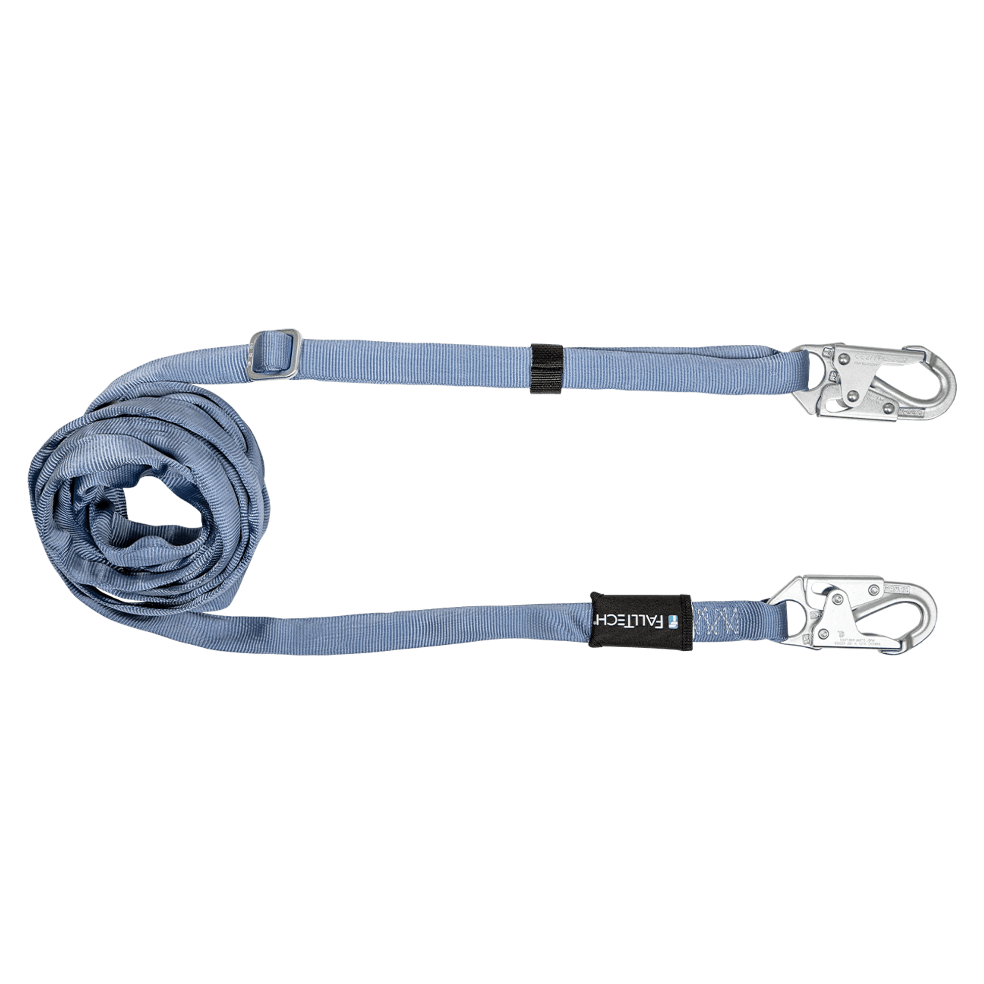 FallTech 11' to 20' Adjustable Length Restraint Lanyard with Steel Snap Hooks - 820920