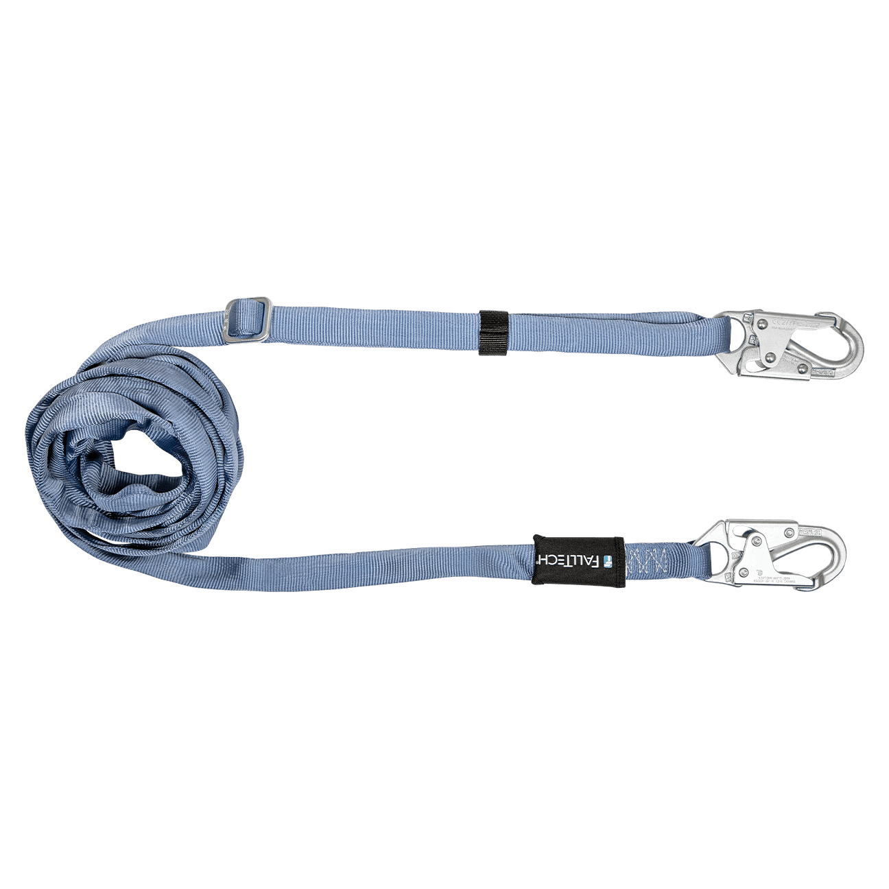 FallTech 11' to 20' Adjustable Length Restraint Lanyard with Steel Snap Hooks - 820920