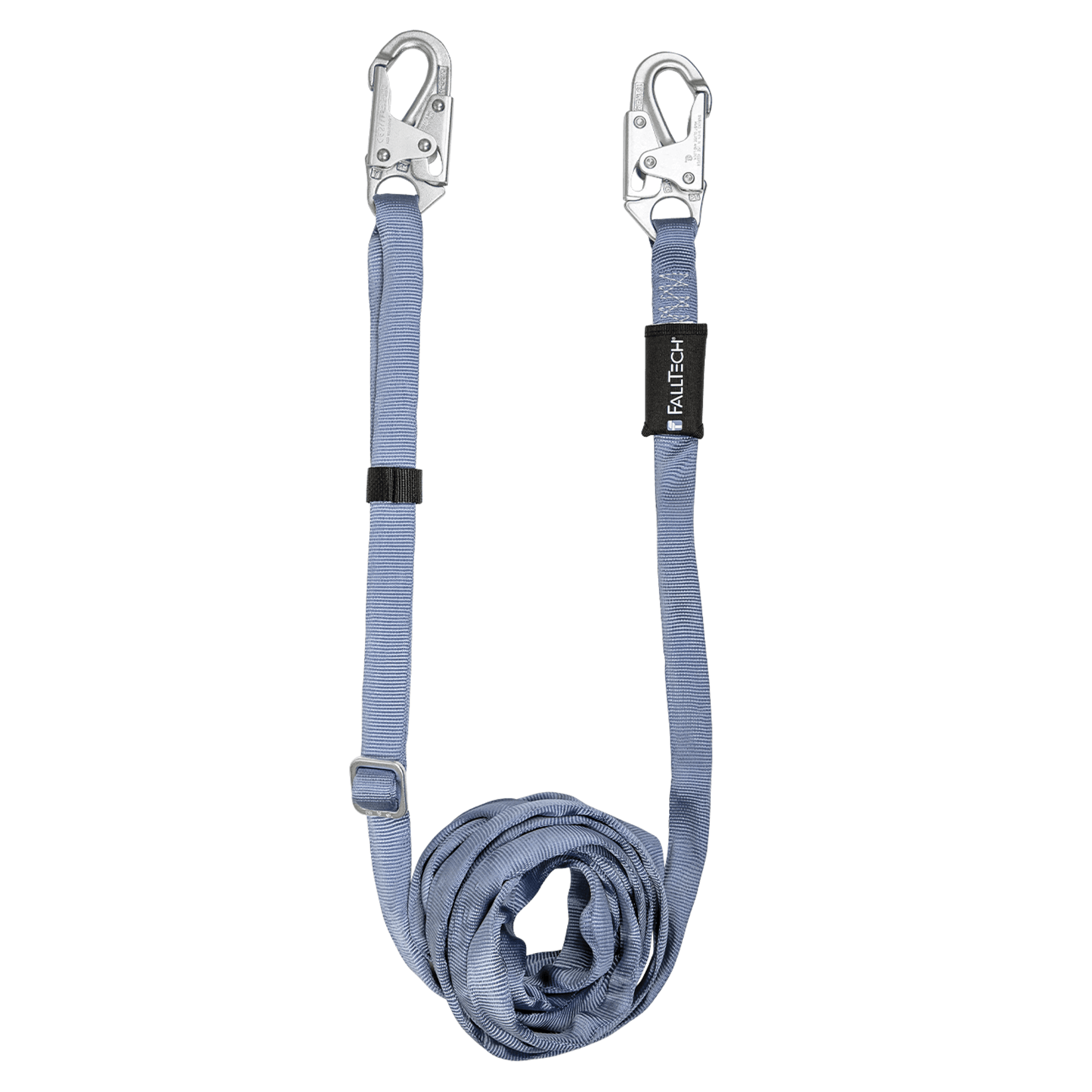 FallTech 11' to 20' Adjustable Length Restraint Lanyard with Steel Snap Hooks - 820920