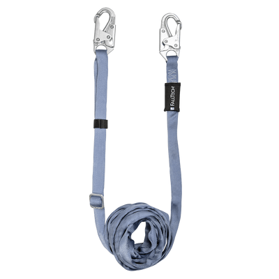 FallTech 11' to 20' Adjustable Length Restraint Lanyard with Steel Snap Hooks - 820920