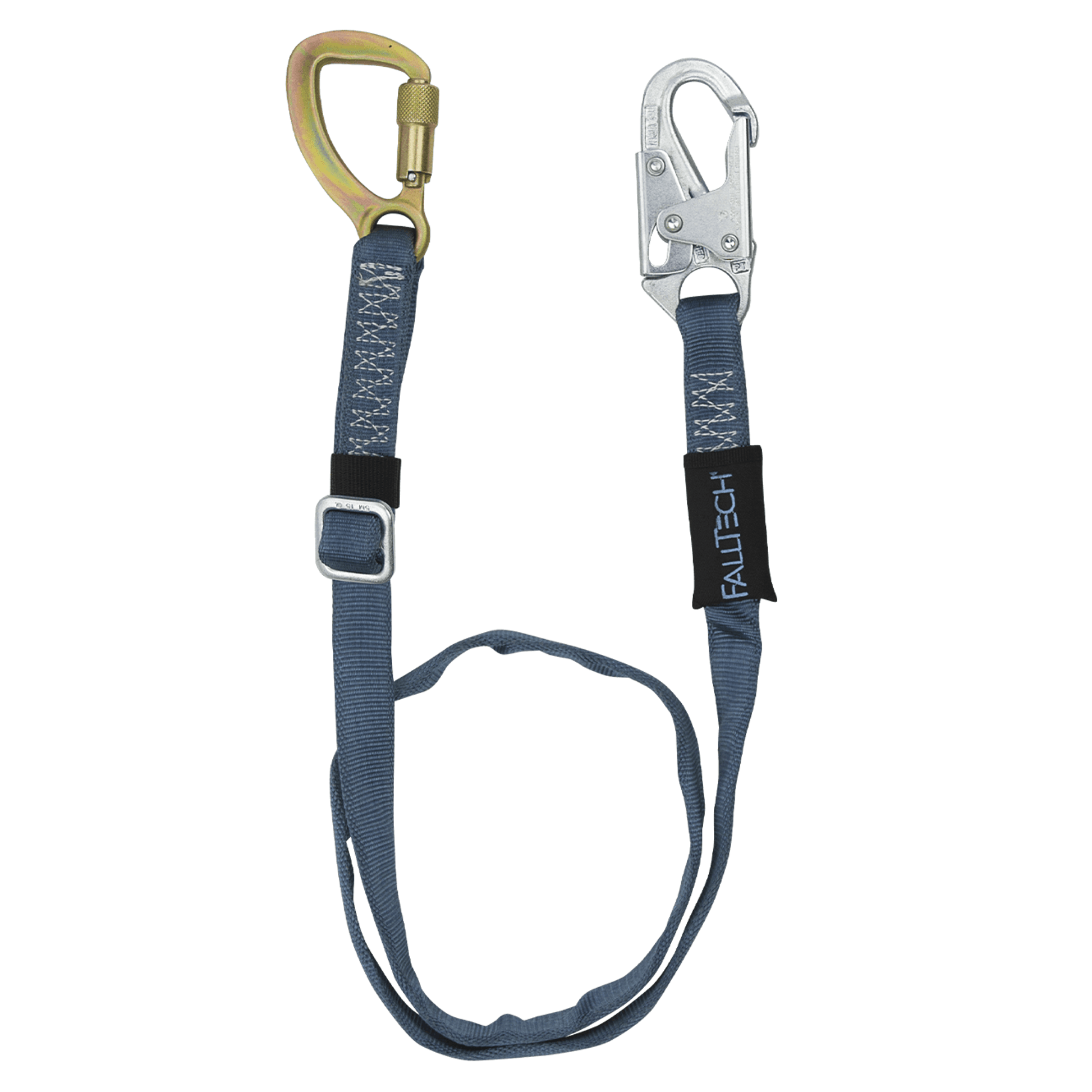 FallTech 4' to 6' Adjustable Length Restraint Lanyard with Steel 5k Carabiner - 82095K