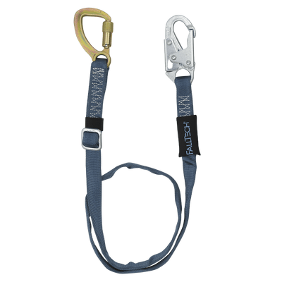 FallTech 4' to 6' Adjustable Length Restraint Lanyard with Steel 5k Carabiner - 82095K