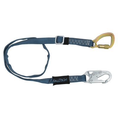 FallTech 4' to 6' Adjustable Length Restraint Lanyard with Steel 5k Carabiner - 82095K