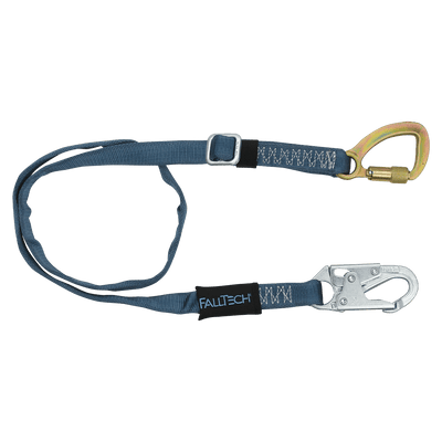 FallTech 4' to 6' Adjustable Length Restraint Lanyard with Steel 5k Carabiner - 82095K