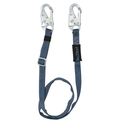 FallTech 4' to 6' Adjustable Length Restraint Lanyard with Steel Snap Hooks - 8209
