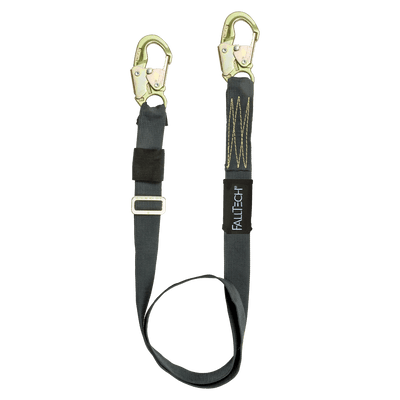 FallTech 4' to 6' WeldTech Adjustable Length Restraint Lanyard with Steel Snap Hooks - 8209WT