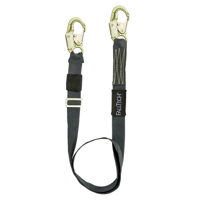 FallTech 4' to 6' WeldTech Adjustable Length Restraint Lanyard with Steel Snap Hooks - 8209WT