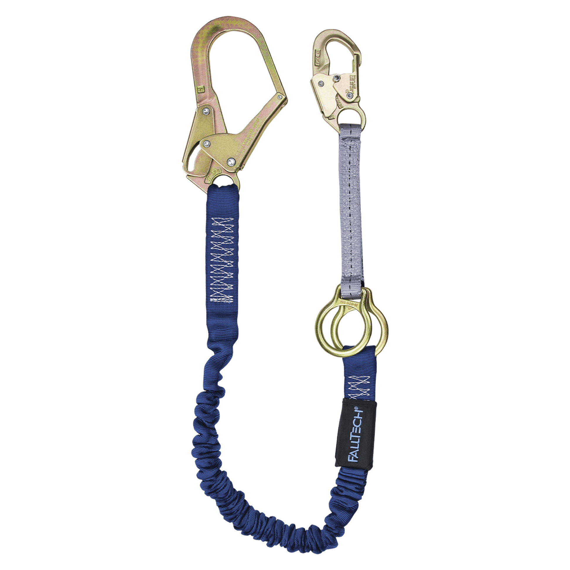 FallTech 4½' to 6' ElasTech Energy Absorbing Lanyard Single-leg with SRL D-ring - 824032D