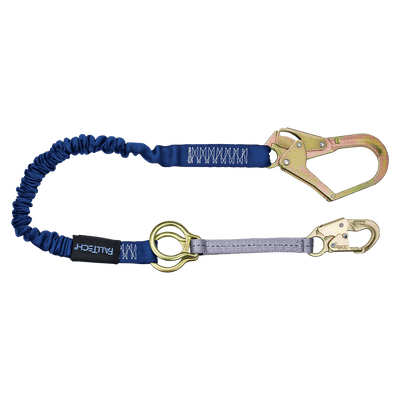FallTech 41/2' to 6' ElasTech Energy Absorbing Lanyard Single-leg with SRL D-ring - 824032D