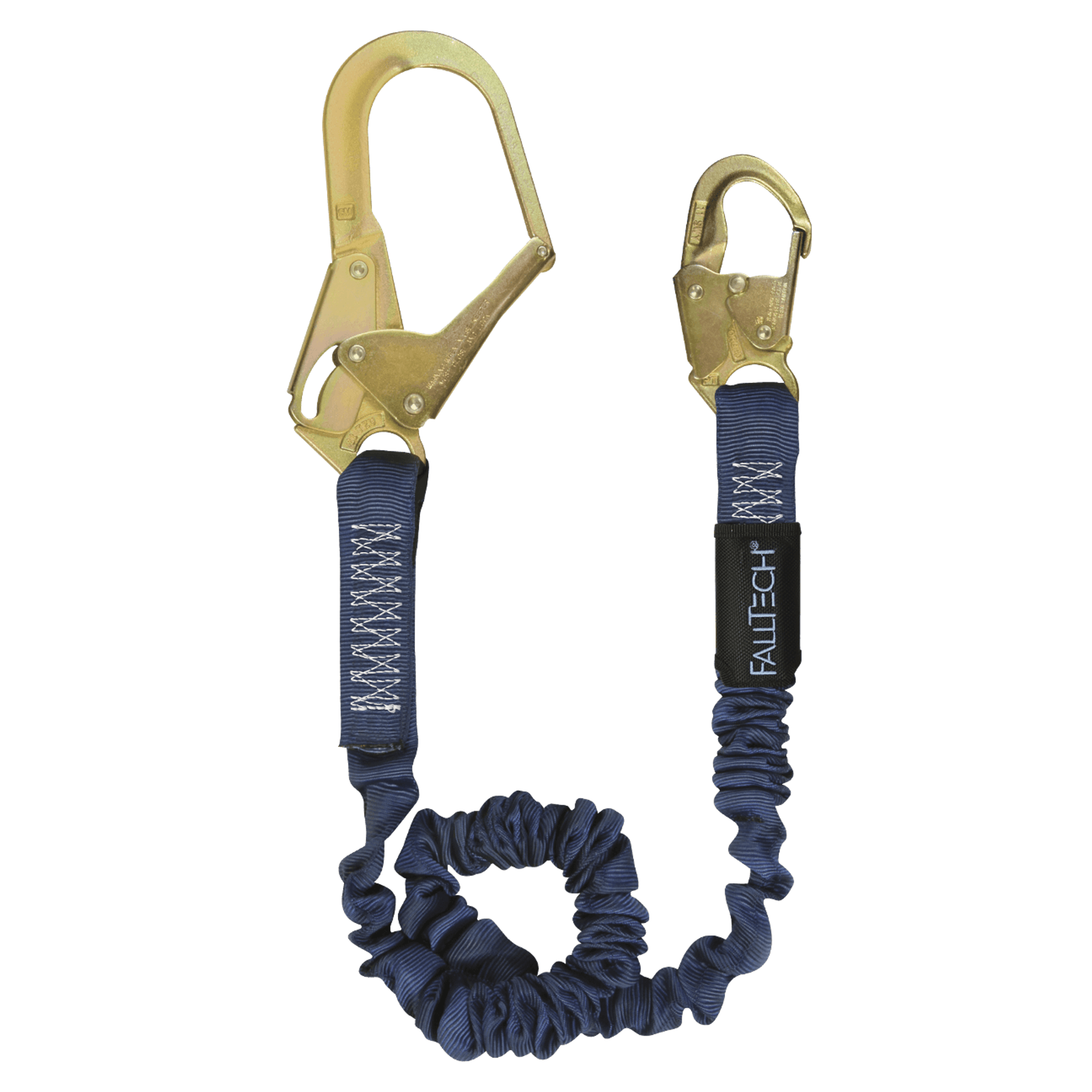 FallTech 4½' to 6' ElasTech Energy Absorbing Lanyard Single-leg with Steel Connectors - 82403