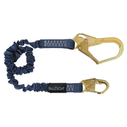 FallTech 4½' to 6' ElasTech Energy Absorbing Lanyard Single-leg with Steel Connectors - 82403