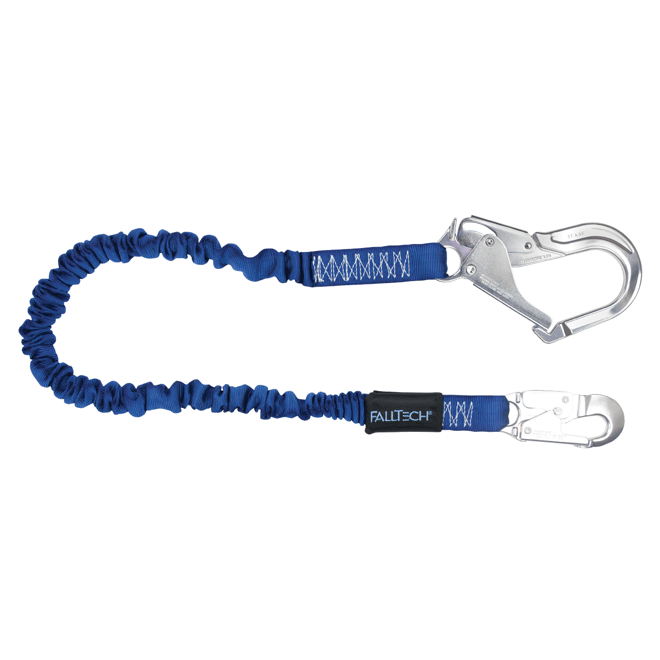 FallTech 4½' to 6' ElasTech Energy Absorbing Lanyard Single-leg with Aluminum Connectors - 82403A