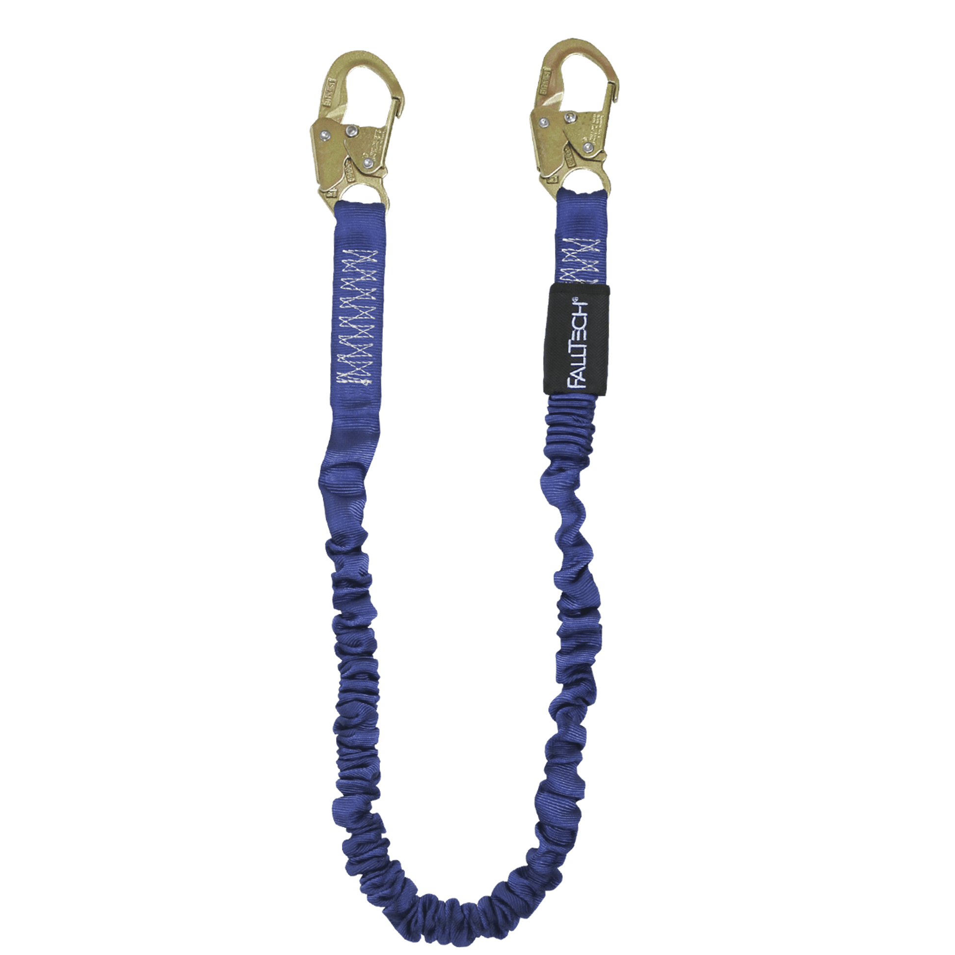 FallTech 4½' to 6' ElasTech Energy Absorbing Lanyard Single-leg with Steel Snap Hooks - 8240