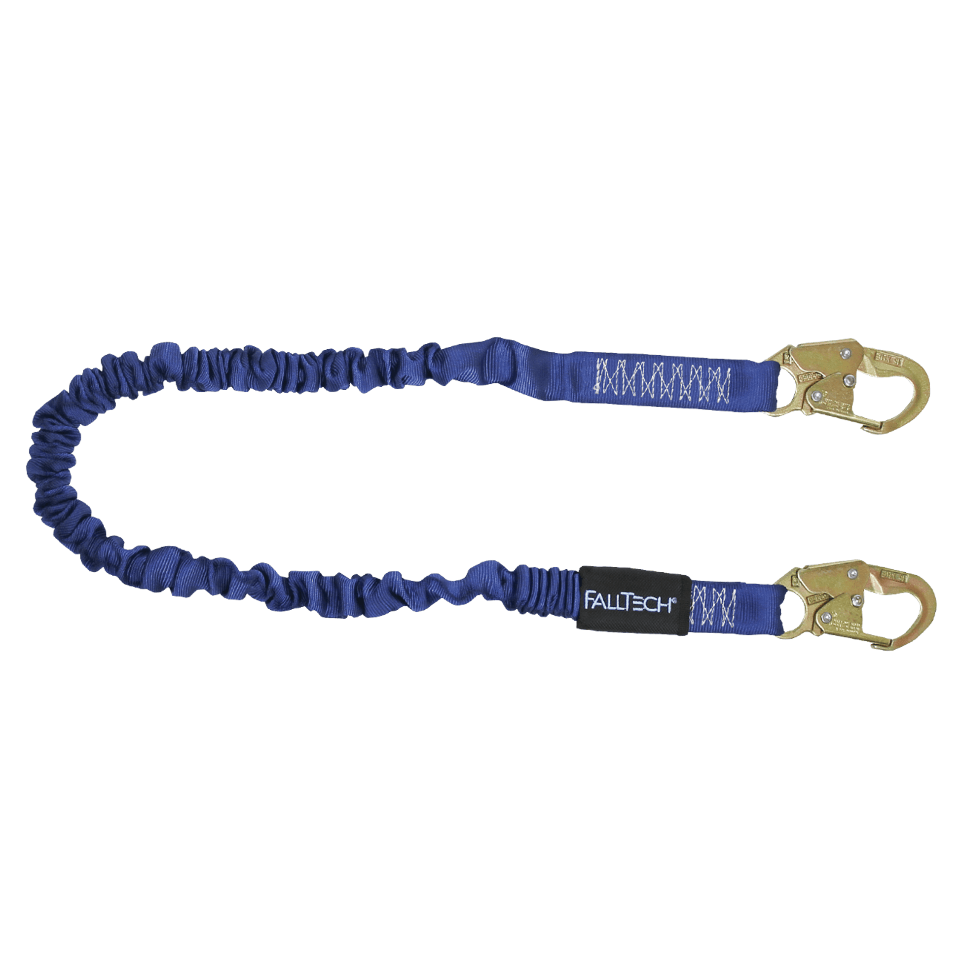 FallTech 4½' to 6' ElasTech Energy Absorbing Lanyard Single-leg with Steel Snap Hooks - 8240