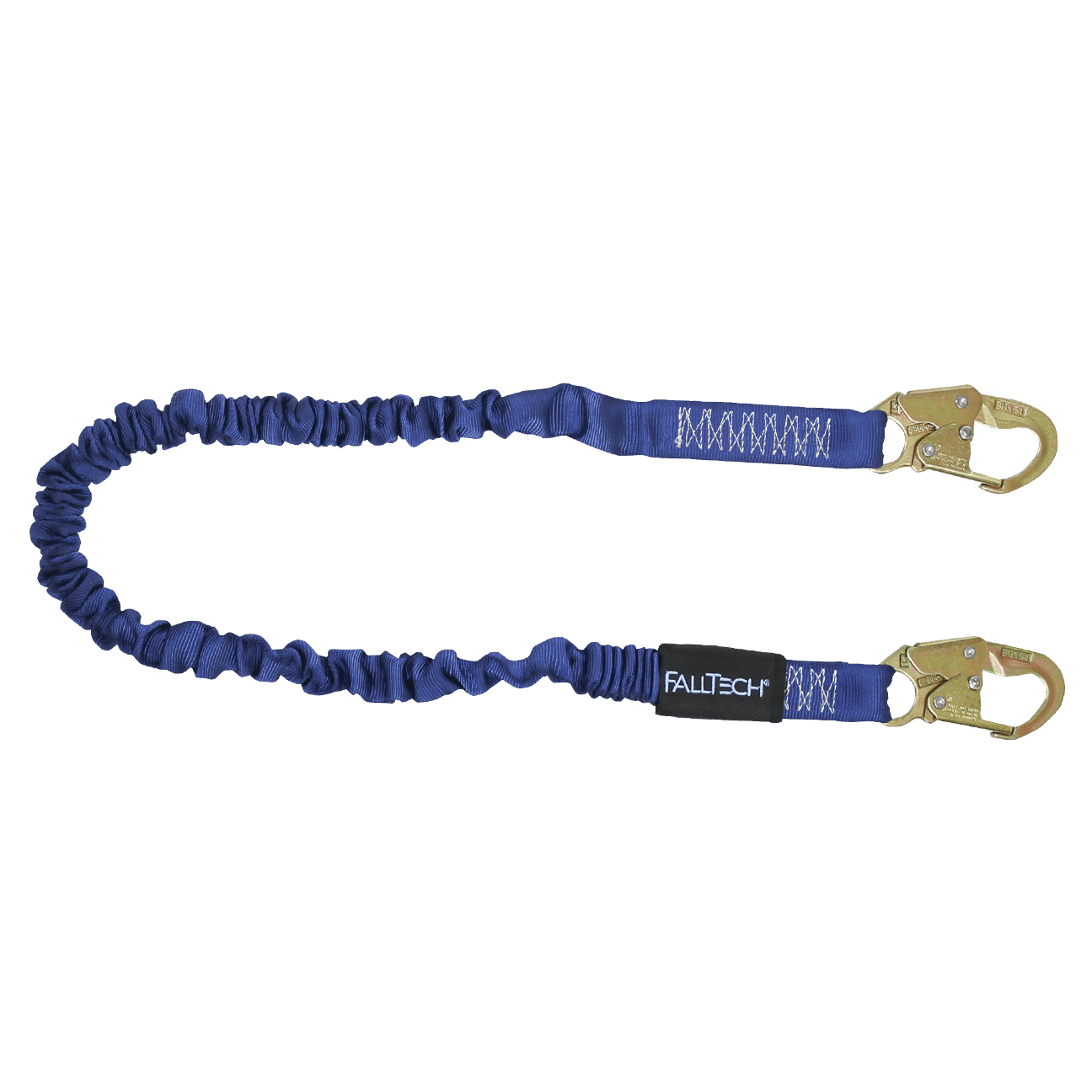 FallTech 4½' to 6' ElasTech Energy Absorbing Lanyard Single-leg with Steel Snap Hooks - 8240