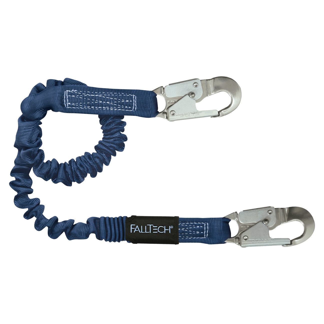 FallTech 4½' to 6' ElasTech Energy Absorbing Lanyard Single-leg with Aluminum Snap Hooks - 8240A