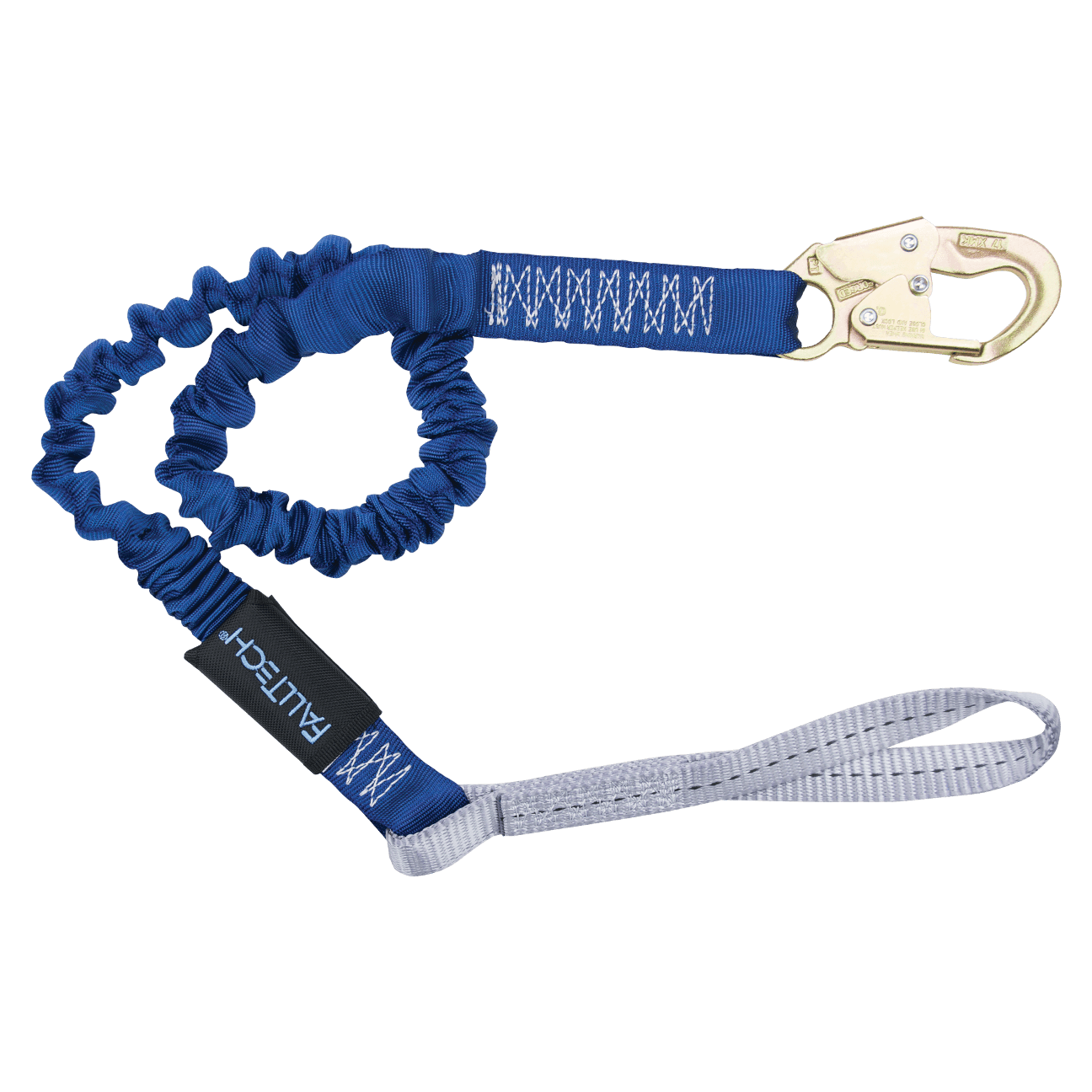 FallTech 4½' to 6' ElasTech Energy Absorbing Lanyard Single-leg with Choke-loop and Steel Snap Hook - 8240L