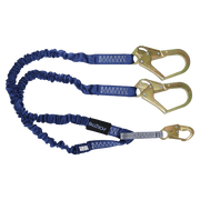 FallTech 4½' to 6' ElasTech Energy Absorbing Lanyard Double-leg with Steel Connectors - 8240Y3