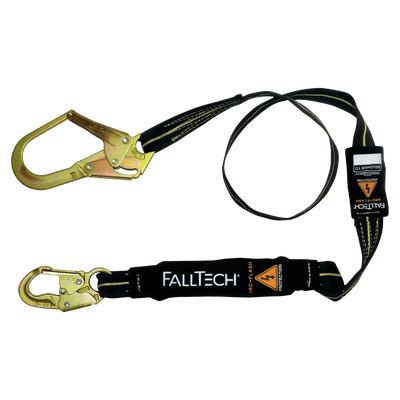 FallTech 6' Arc Flash Energy Absorbing Lanyard Single-leg with Steel Connectors - 82423AF