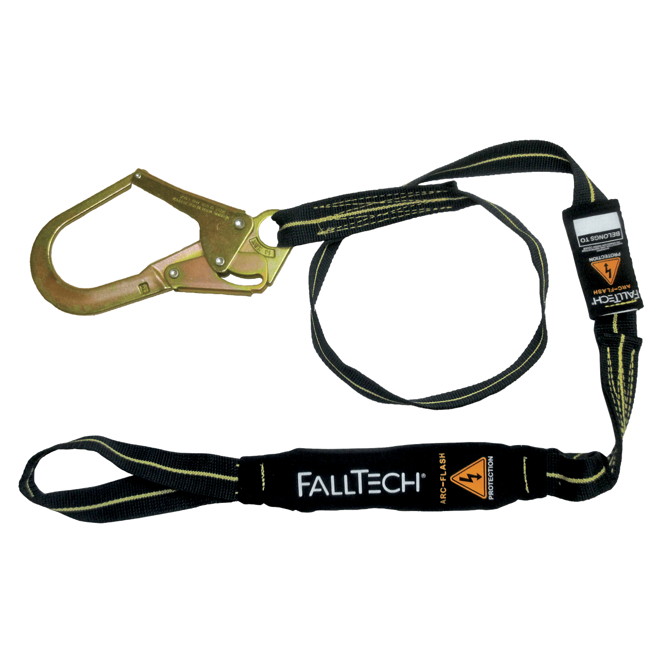 FallTech 6' Arc Flash Energy Absorbing Lanyard Single-leg with Choke-loop with Steel Rebar Hook - 82423L
