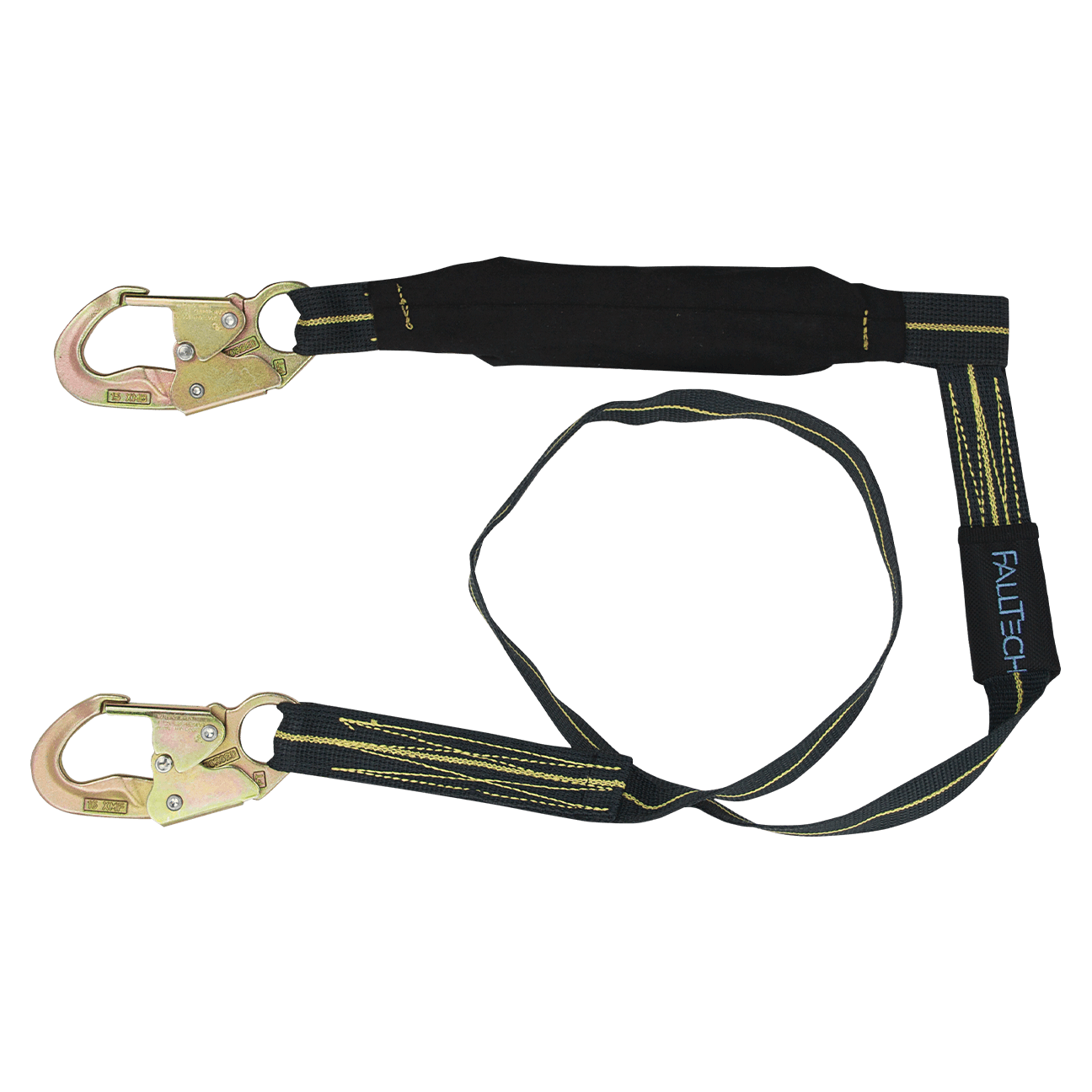 FallTech 6' WeldTech Kevlar Energy Absorbing Lanyard Single-leg with Steel Snap Hooks - 8242