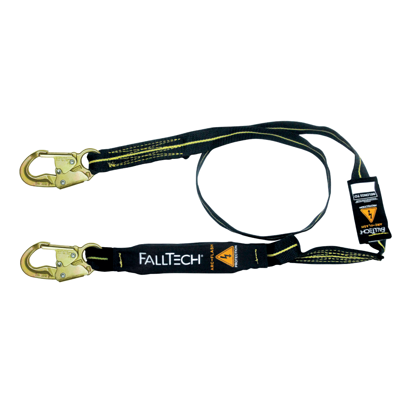 FallTech 6' Arc Flash Energy Absorbing Lanyard Single-leg with Steel Snap Hooks - 8242AF