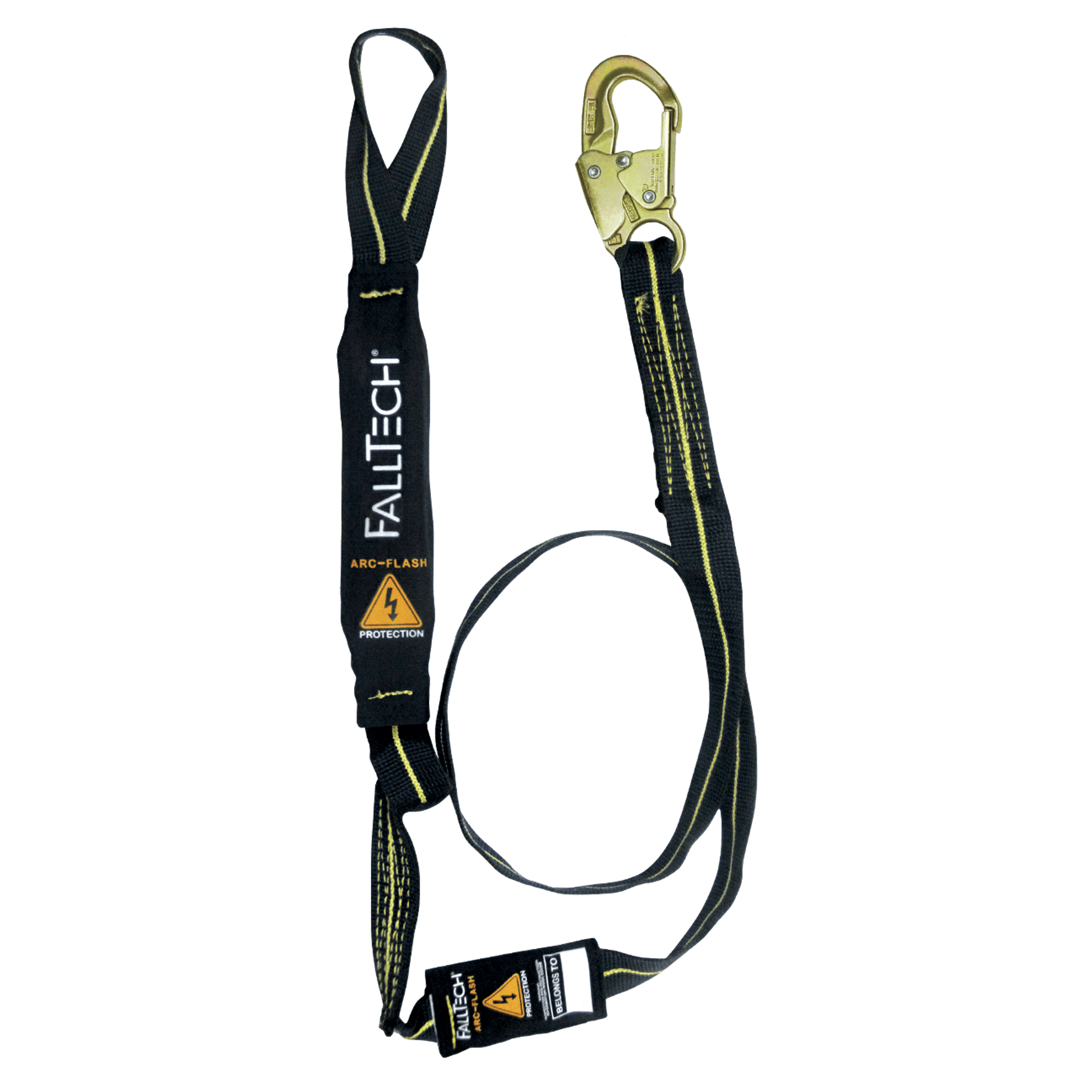 FallTech 6' Arc Flash Energy Absorbing Lanyard Single-leg with Choke-loop with Steel Snap Hook - 8242L