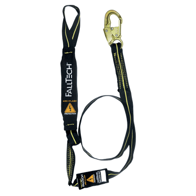 FallTech 6' Arc Flash Energy Absorbing Lanyard Single-leg with Choke-loop with Steel Snap Hook - 8242L
