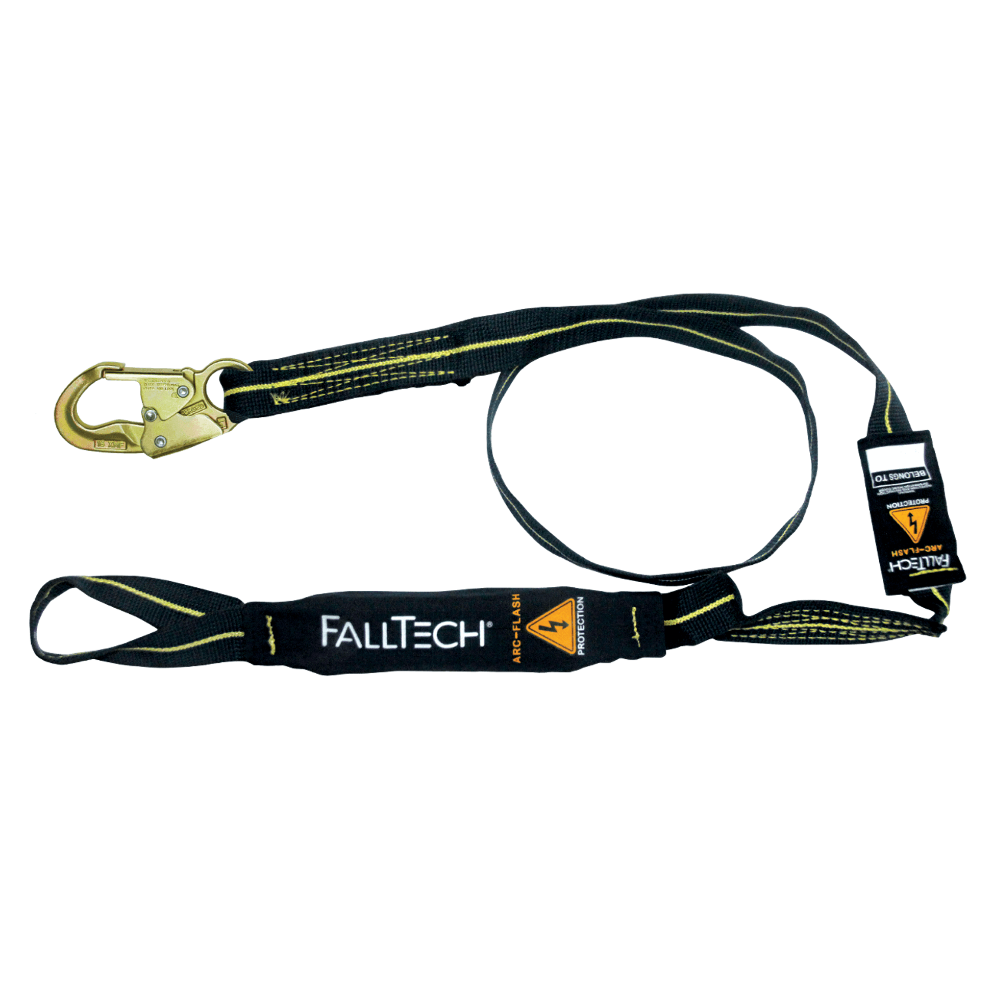 FallTech 6' Arc Flash Energy Absorbing Lanyard Single-leg with Choke-loop with Steel Snap Hook - 8242L