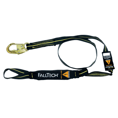 FallTech 6' Arc Flash Energy Absorbing Lanyard Single-leg with Choke-loop with Steel Snap Hook - 8242L