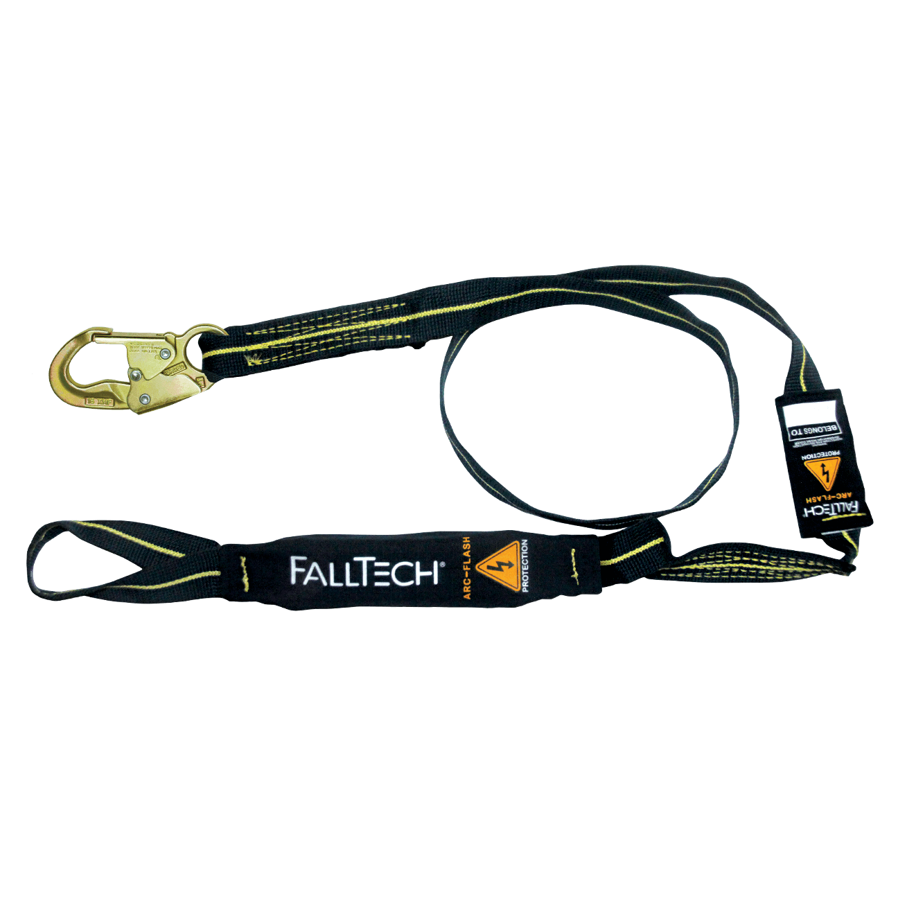 FallTech 6' Arc Flash Energy Absorbing Lanyard Single-leg with Choke-loop with Steel Snap Hook - 8242L