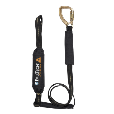 FallTech 6' Arc Flash Energy Absorbing Lanyard Single-leg w/ Choke-loop and Steel Snap Hook - 8242LB
