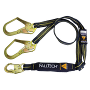 FallTech 6' Arc Flash Energy Absorbing Lanyard Double-leg with Steel Connectors - 8242Y3AF