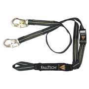 FallTech 6' Arc Flash Energy Absorbing Lanyard Double-leg with Choke-loop with Steel Snap Hooks - 8242YL