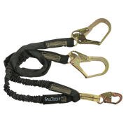 FallTech 6' WeldTech Nomex Energy Absorbing Lanyard Double-leg with Steel Rebar Hooks - 8243Y3