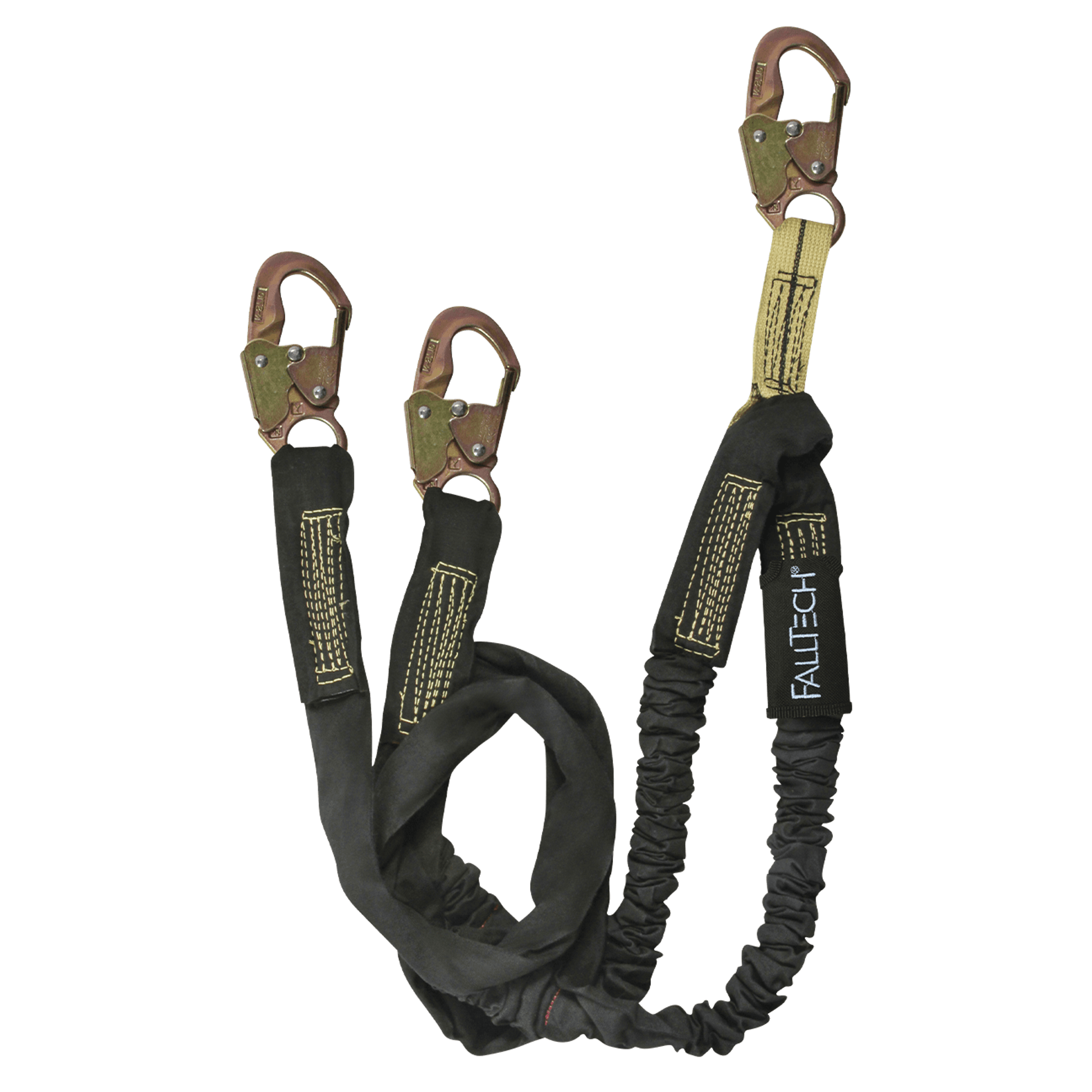 FallTech 6' WeldTech Nomex Energy Absorbing Lanyard Double-leg with Steel Snap Hooks - 8243Y
