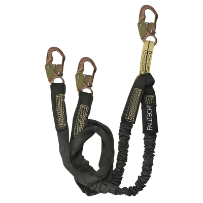 FallTech 6' WeldTech Nomex Energy Absorbing Lanyard Double-leg with Steel Snap Hooks - 8243Y