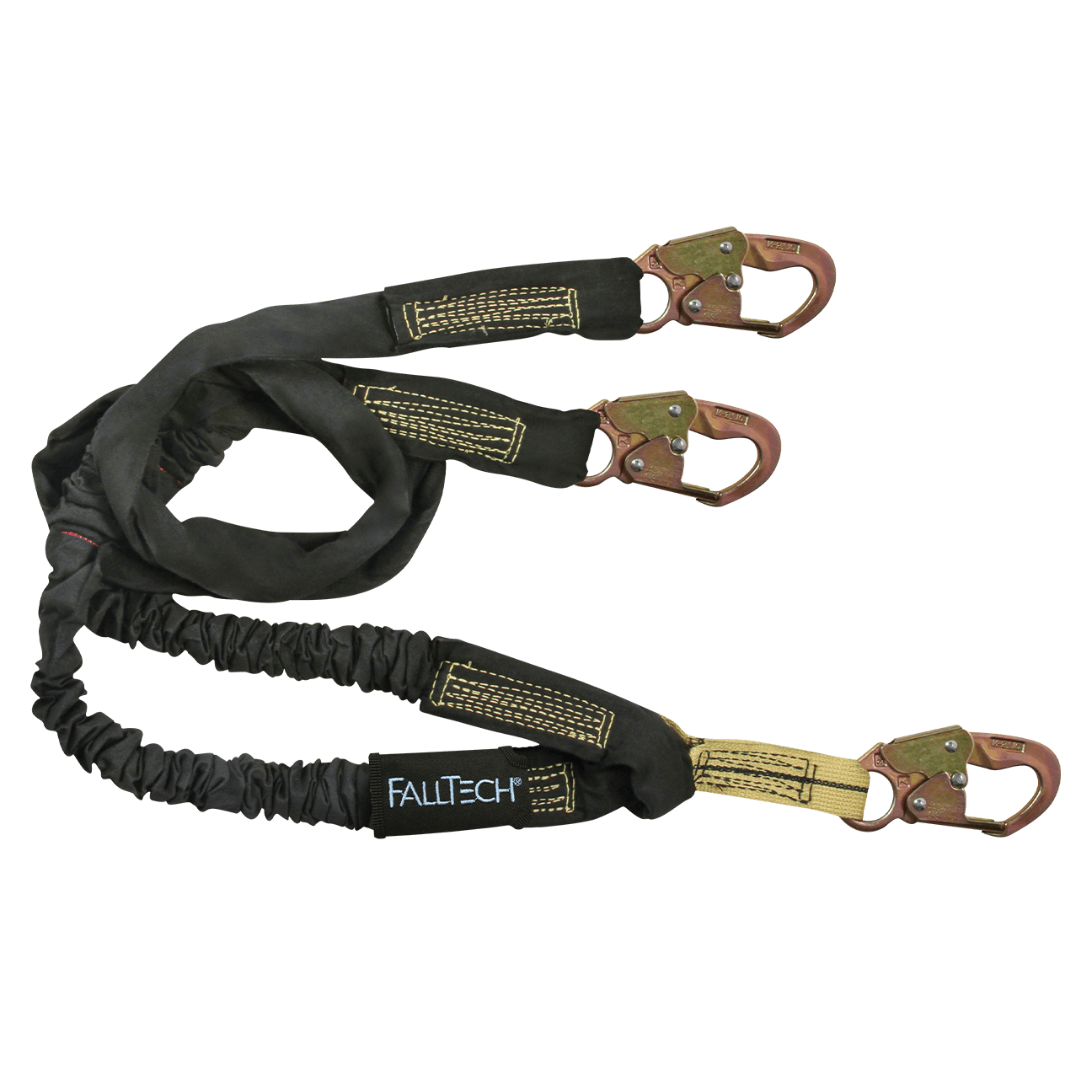 FallTech 6' WeldTech Nomex Energy Absorbing Lanyard Double-leg with Steel Snap Hooks - 8243Y