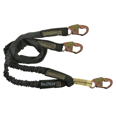 FallTech 6' WeldTech Nomex Energy Absorbing Lanyard Double-leg with Steel Snap Hooks - 8243Y