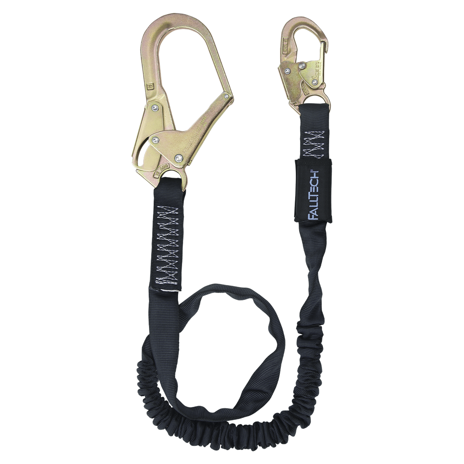 FallTech 6' Heavyweight Energy Absorbing Lanyard Single-leg with Steel Connectors - 82463