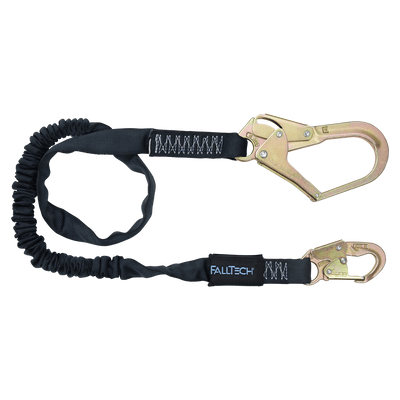FallTech 6' Heavyweight Energy Absorbing Lanyard Single-leg with Steel Connectors - 82463