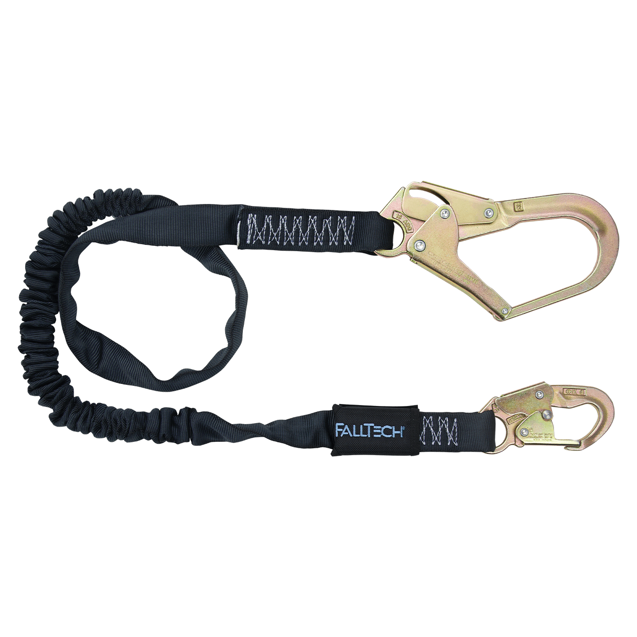 FallTech 6' Heavyweight Energy Absorbing Lanyard Single-leg with Steel Connectors - 82463