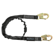 FallTech 6' Heavyweight Energy Absorbing Lanyard Single-leg with Steel Snap Hooks - 8246