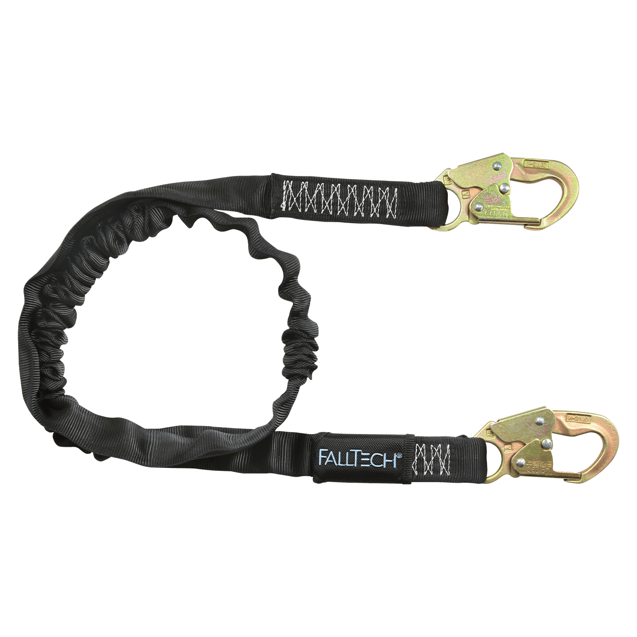 FallTech 6' Heavyweight Energy Absorbing Lanyard Single-leg with Steel Snap Hooks - 8246