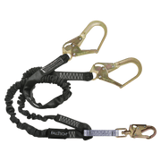FallTech 6' Heavyweight Energy Absorbing Lanyard Double-leg with Steel Connectors - 8246Y3