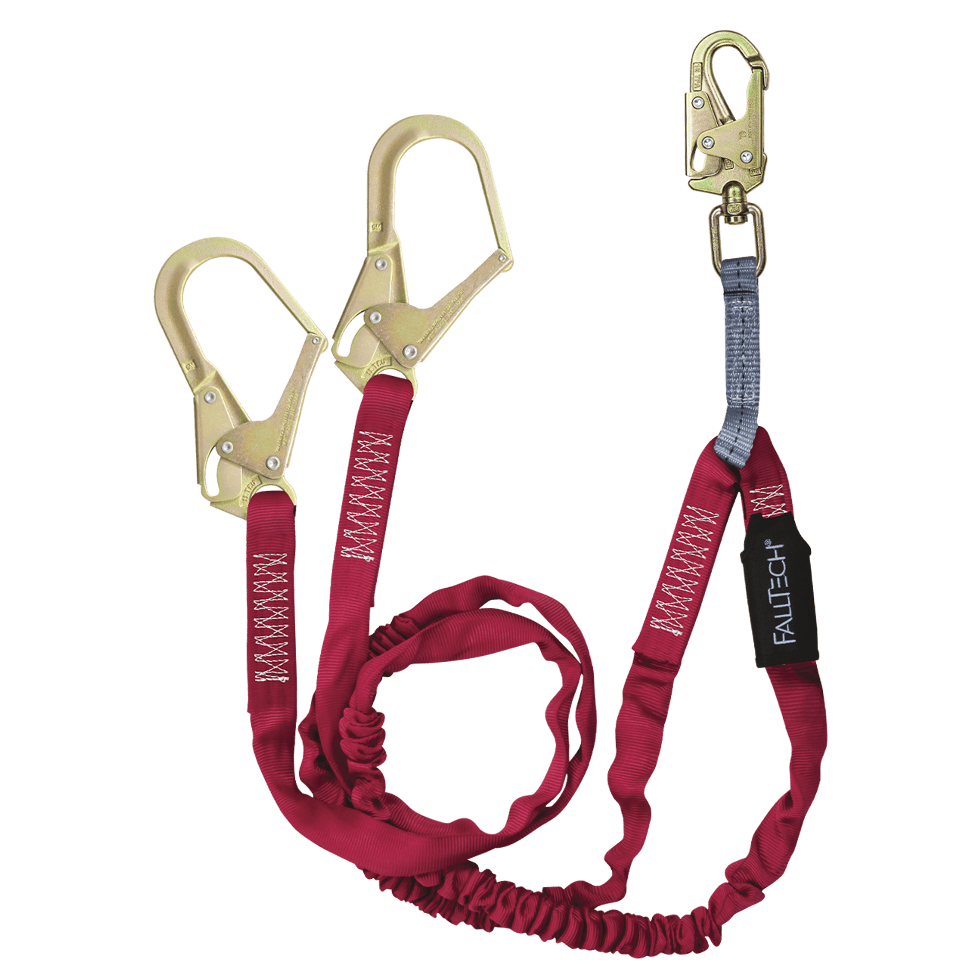 FallTech 6' Ironman Internal 12' free fall Lanyard Double-leg with Steel Connectors - 8247Y3