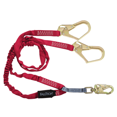 FallTech 6' Ironman Internal 12' free fall Lanyard Double-leg with Steel Connectors - 8247Y3