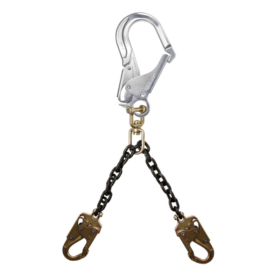 FallTech 24" Premium Rebar Positioning Assembly with Chain and Aluminum Rebar Hook with Swivel - 8250A
