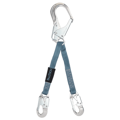 FallTech 24" Standard-duty Rebar Positioning Assembly with Jacketed Web and Aluminum non-Swivel Rebar Hook - 8250LTWA