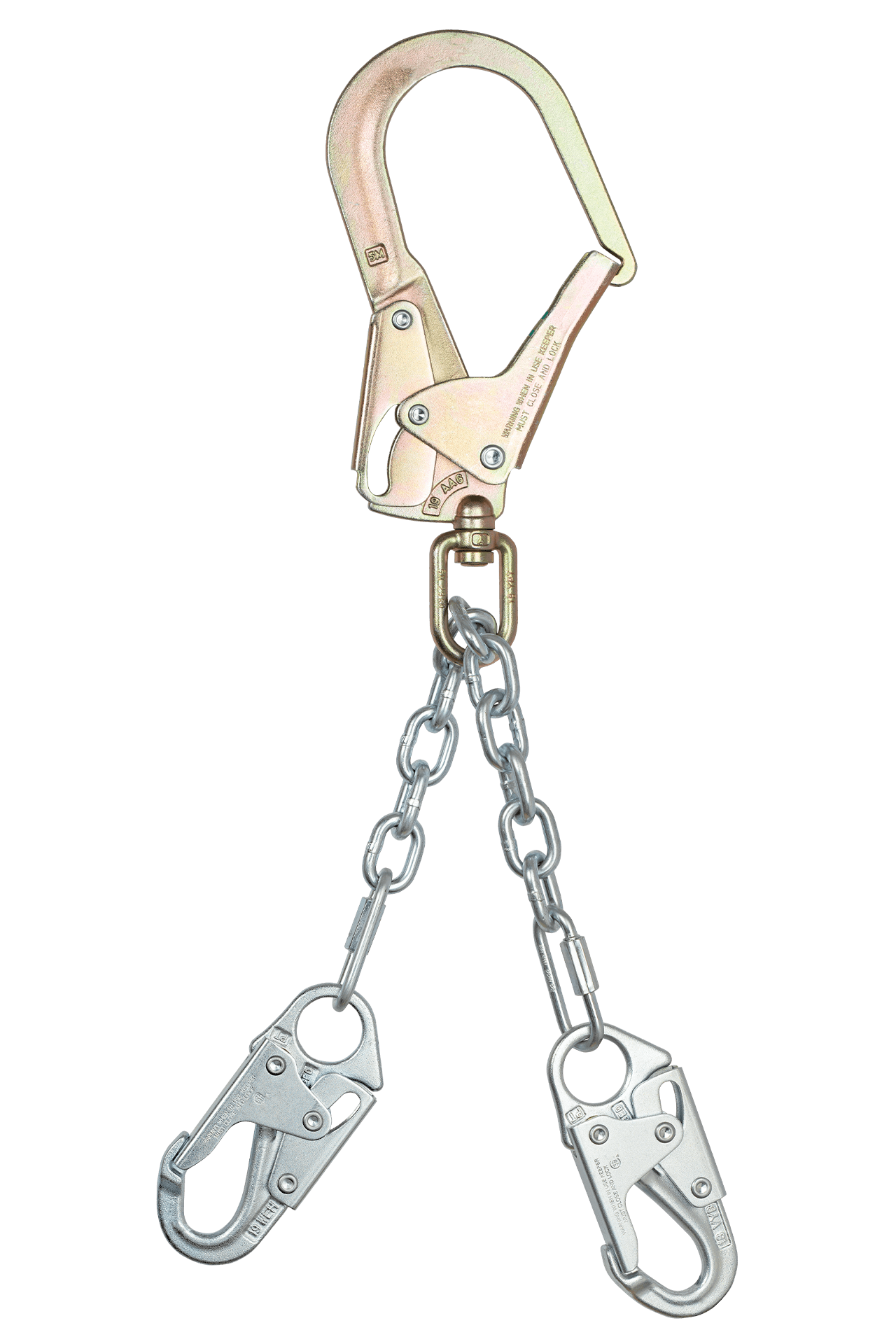 FallTech 23" Premium Rebar Positioning Assembly with GR 43 Chain with Swivel Rebar Hook - 8252